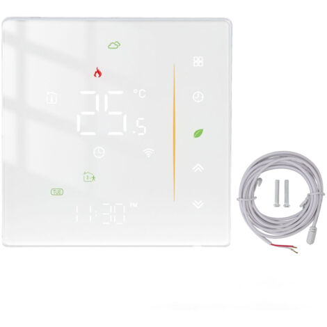 Thermostat WiFi Intelligent Programmable pour Contrôle Température Ambiance avec Tuya, 95‑240V Blanc (1/5)