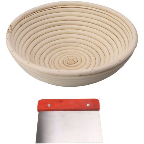 Panier à pain en rotin avec toile de levage pour pâte à pain, kit boulangerie diamètre 24.5 cm (1/5)