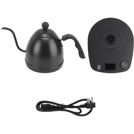 Bouilloire Électrique Col de Cygne 600ml Noir Contrôle Intelligent Acier Inox pour Maison Bureau 220V Prise AU (1/5)