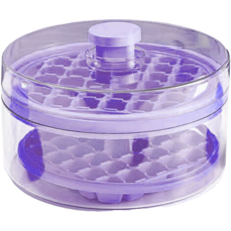 Bac à glaçons double couche grande capacité, sans odeur, pour boissons fraîches, café, jus, cocktails - Violet (1/5)