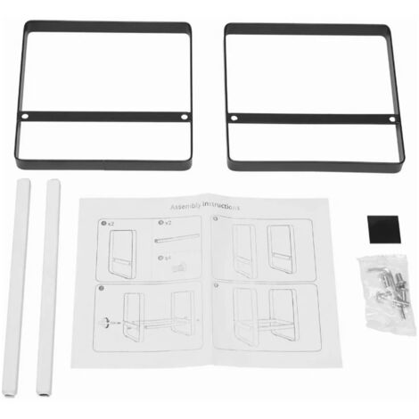 Porte-assiettes en acier carbone, rangement de vaisselle multifonction avec tapis silicone, séchoir à plat pour cuisine spacieuse (1/5)