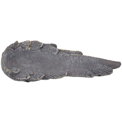 Pierre Tombale pour Animaux Ailes d'Ange Personnalisée DIY Marqueur de Mémoire pour Chats et Chiens Résistante à l'Eau Gris Roche (1/5)