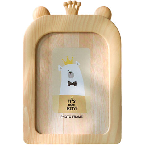 Cadre Photo Couronne Créatif 7 Pouces Déco Bureau Mignon - Décoration Murale École Maternelle Beige (1/5)