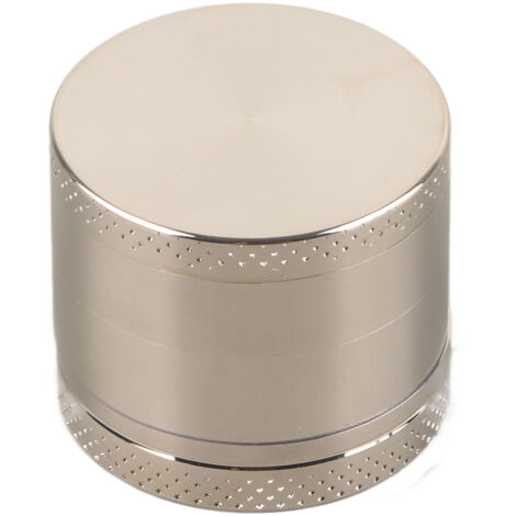 Moulin à Herbes 4 Étages en Alliage de Zinc 40mm - Accessoire Cigarette Argenté pour Tabac et Épices (1/5)