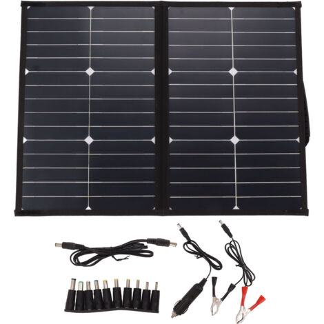 Sacoche Pliable Panneau Solaire 18V 42W pour Randonnée Camping Charge Téléphone (1/5)