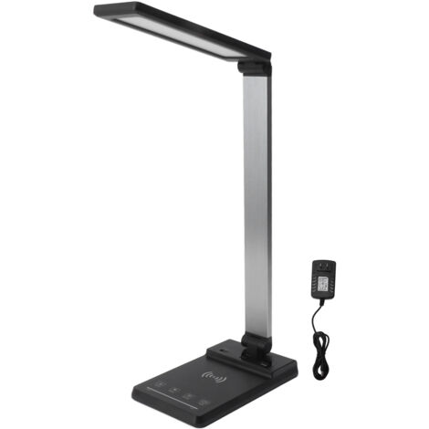 Lampe de Bureau LED avec Chargeur Sans Fil, Port de Charge Rapide PD3.0 pour Téléphone, 100‑240V Prise US (1/5)