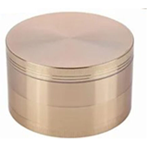 Moulin à épices en alliage de zinc 4 couches 63mm, broyeur métallique pour herbes et tabac, finition rose or (1/5)