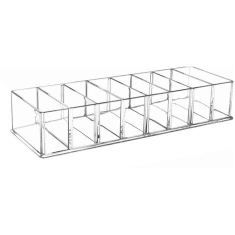 Étagère à Fard à Paupières Transparente en Acrylique, Organisateur de Palette de Maquillage 8 Espaces, Présentoir Cosmétique (1/5)