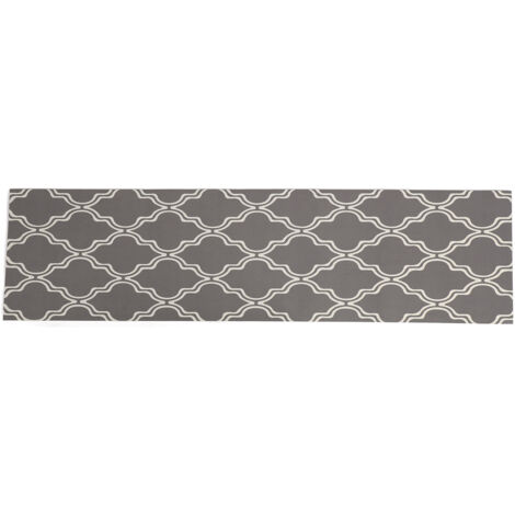 Tapis de sol de cuisine absorbant, antidérapant et anti-huile en diatomée, roulable, fond en caoutchouc, gris clair pour maison (1/5)