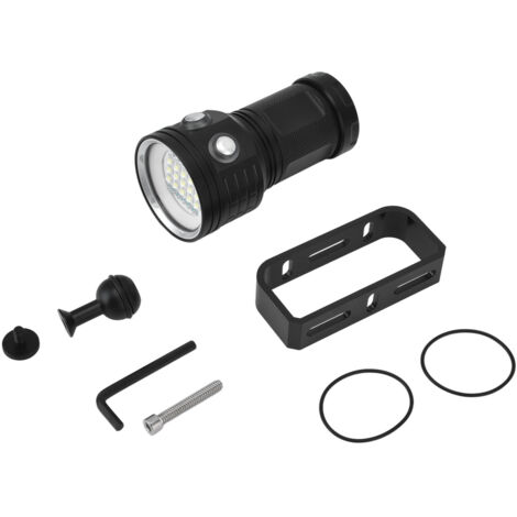 Lampe de plongée LED puissante étanche IPX8, portable pour plongée sous-marine jusqu'à 100 mètres (1/5)