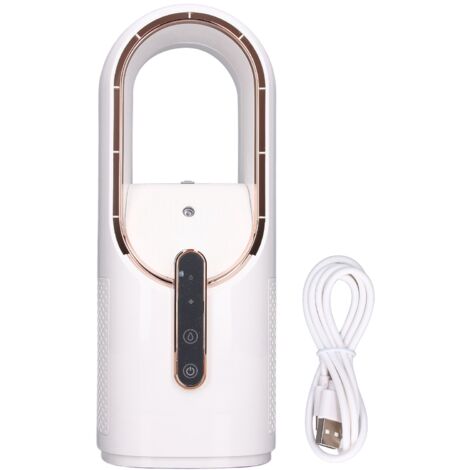 Ventilateur humidificateur sans pales, silencieux, 3 vitesses, commande tactile, USB, portable pour bureau et chambre (1/5)
