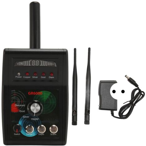 Détecteur de métaux professionnel avec écran LCD, portée 1000 m, détection profonde 15 m pour trésors, or, argent, cuivre, alimentation 100-240V (1/5)