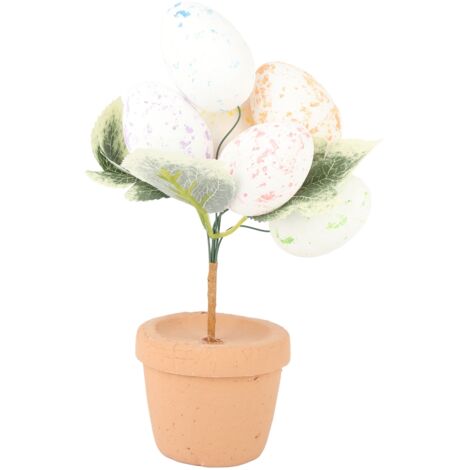 Décoration de Pâques en Pot - Plante Simulée Œuf pour Table (1/5)