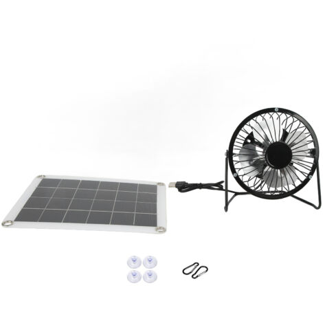 Ventilateur Solaire 6W Double USB pour Voiture, Camping et Maison - Rafraîchisseur Écologique Portable (1/5)