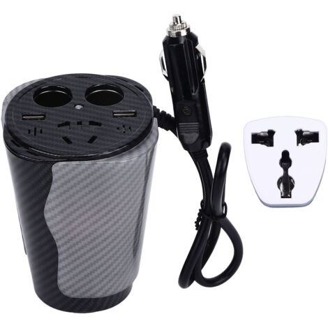 Convertisseur Voiture 150W avec Éclairage LED, Commande Vocale, Ports USB et Prise 220V (12V/220V) en Aluminium (1/5)