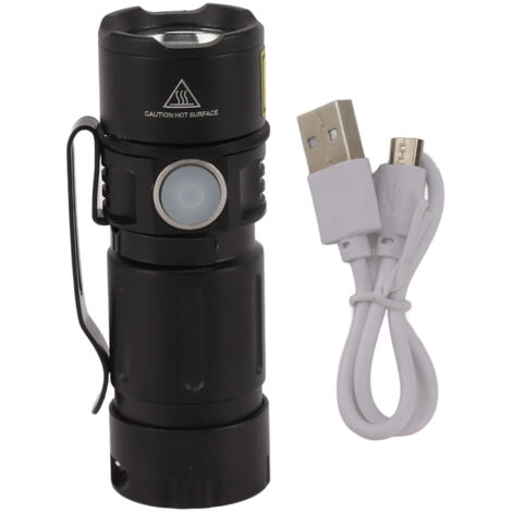 Lampe Torche UV 395nm en Alliage d'Aluminium Anti-Dérapant, Modes Multiples, Compacte LED pour Taches d'Urine d'Animaux et Roches (1/5)