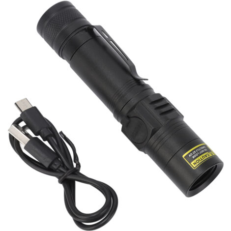Lampe Torche UV LED 365nm Portable Rechargeable, Détecteur de Scorpions et Fluorescence Économique (1/5)