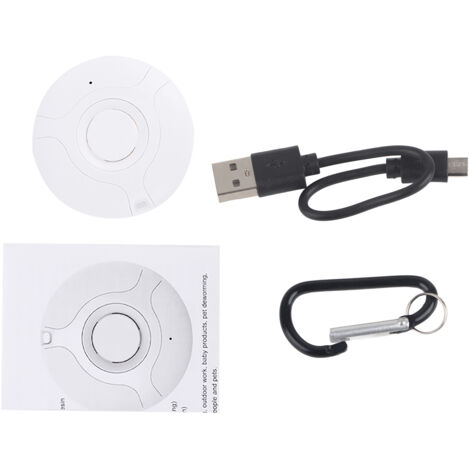 Anti-Moustique USB Rechargeable Portable pour Extérieur - Blanc - Répulsif Insectes