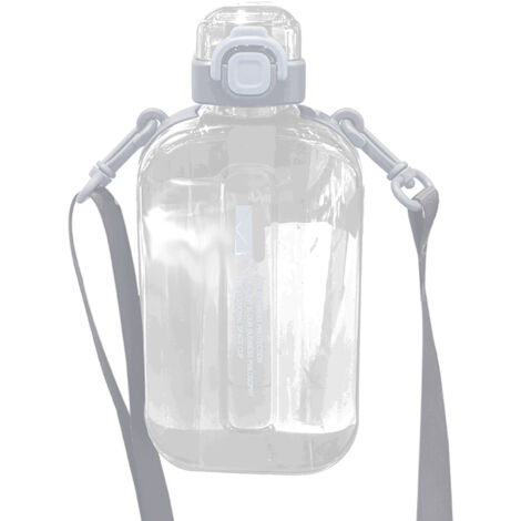 Gourde plate de sport 750ml avec échelle, grande capacité pour activités extérieures et bureau (1/3)