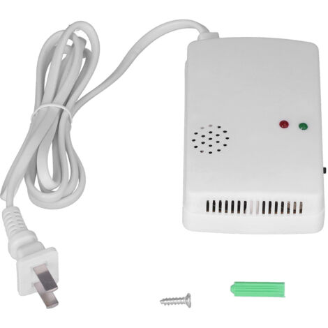Détecteur de Gaz Naturel et GPL avec Alarme, Autotest, pour Cuisine et Maison, Branchement 220V (1/5)