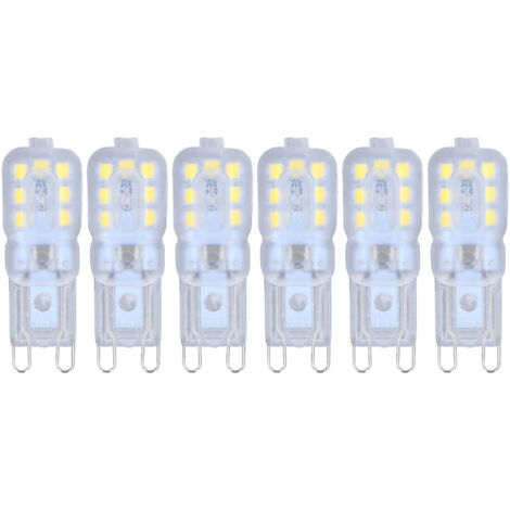 Ampoule G9 LED Dimmable 3W, Blanc Chaud 2700K, pour Lustre Cuisine et Applique Murale, Basse Consommation, Lot de 6, 110V (1/5)