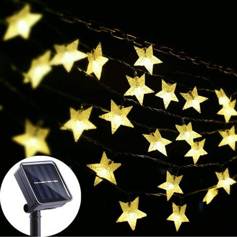Guirlande Solaire Étoilée pour Décoration Extérieure - Lumières Fées pour Jardin, Terrasse et Fêtes (1/5)