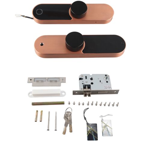 Serrure intelligente Bluetooth avec empreinte digitale, déverrouillage par carte et application pour portes d'entrée sécurisées (1/5)