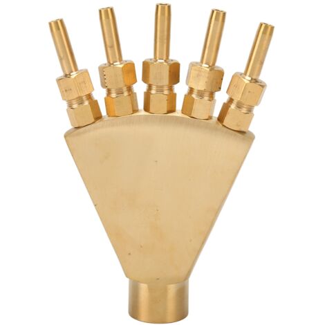 Buse de fontaine à queue de phénix réglable en cuivre, jet dispersé, raccord G3/4 pouce pour jardin (1/5)
