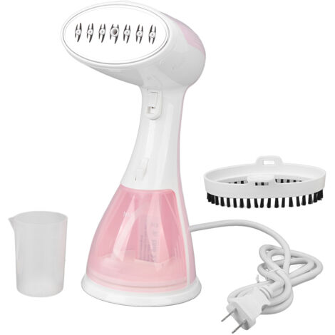 Fer à repasser portable vapeur rose, fer de voyage compact, fer vapeur électrique petit, brosse à vapeur avec prise US 110‑125V (1/5)