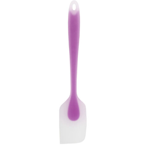 Spatule en Silicone Transparente Intégrée, Résistante à la Chaleur pour Cuisine, Pâtisserie et Cuisson, Portable et Lavable, Violet (1/5)