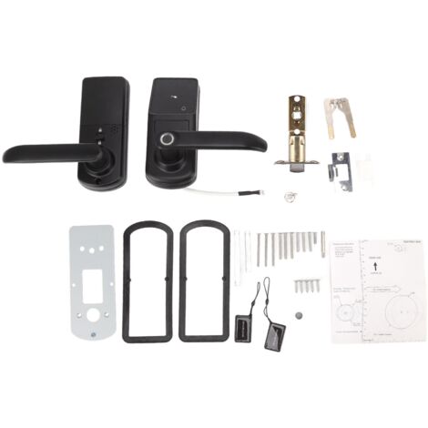 Serrure connectée Bluetooth à code et empreinte digitale pour portes d'entrée, compatible smartphones (1/5)