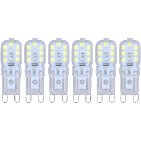 Ampoule LED G9 3W Dimmable, Lumière Chaude 2700K 220V, Économie d'Énergie, Faible Éblouissement, pour Plafonnier et Applique Murale, Pack de 6 (1/5)
