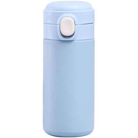 Gobelet Isotherme Mini Mignon 420ml à Double Paroi en Acier Inoxydable - Couvercle Pop-Up, Portable pour Bureau, Cadeau ou Usage Quotidien, Bleu (1/5)