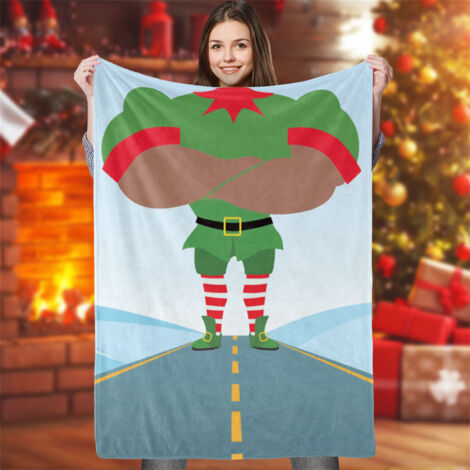 Couverture de Noël douce et mignonne, idéale pour la décoration, la sieste ou le canapé, dimensions 80x100 cm (31.5x39.4 pouces) (1/5)