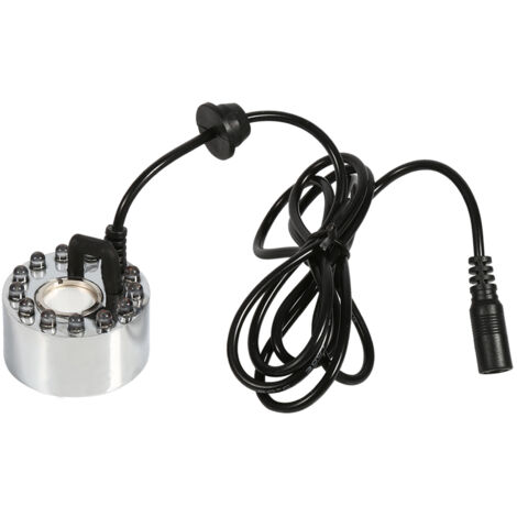 Fontaine à brume ultrasonique 24V multicolore, humidificateur d'air avec adaptateur secteur US 100-240V, brumisateur décoratif pour intérieur (1/5)