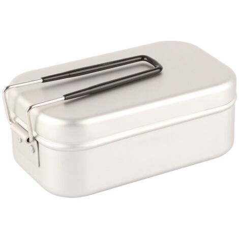 Boîte Bento en Aluminium Léger 800ML avec Poignée Pliable - Idéale pour Pique-nique et Voyage, Cuisine Extérieure en Acier Inoxydable (1/5)