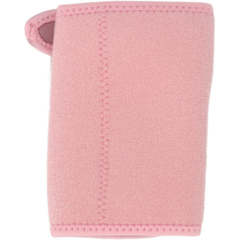 Attelle de Poignet Rose Ajustable Respirante en Cuir PU avec Plaque d'Acier pour le Sport et le Fitness - Main Droite (1/5)