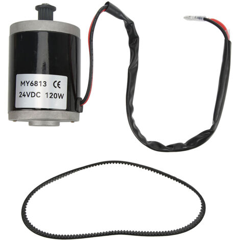 Moteur électrique brossé 24V 120W avec courroie 420 en aluminium pour scooter électrique