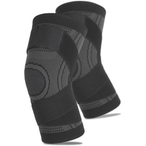 1 Paire Genouillère de Soutien pour Course Basket Volleyball Protection Articulaire Noir (1/5)