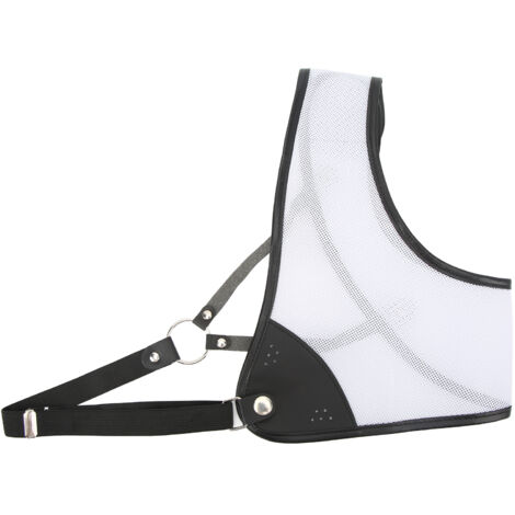 Protecteur de poitrine professionnel pour tir à l'arc, garde de compétition pour arc recurve ou composite, blanc taille L 23x32 cm.
