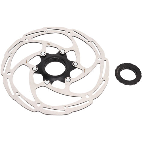 Disque de frein à centre lock en acier 180mm pour vélo route et VTT avec couvercle (1/5)