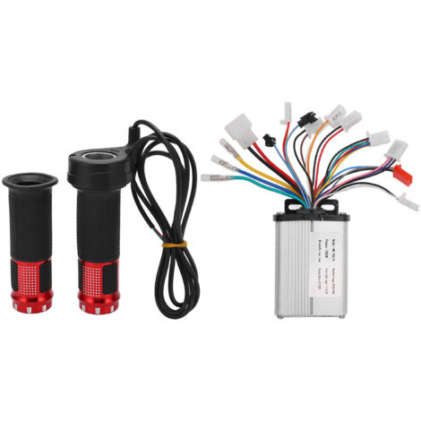 Kit de contrôleur sans balais en alliage d'aluminium avec poignée en caoutchouc pour vélos et motos électriques 36V 48V 350W (1/5)