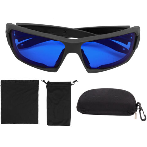 Lunettes de protection UV et anti-vent pour le golf et le vélo, vision HD - Noir