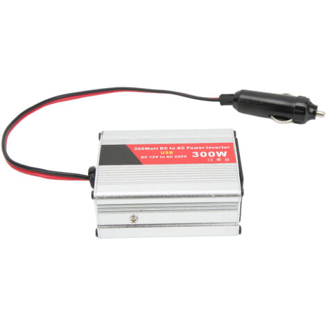 Onduleur 300W Pointe DC 12V vers AC 220V pour Voiture - Convertisseur de Prise Allume-Cigare pour Ordinateurs Portables, Téléphones, Lampes