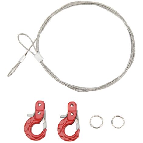 2 pièces Crochet de Remorque RC en Alliage d'Aluminium Léger et Compact pour SCX10 D90 TRX4 (1/5)