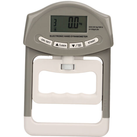 Dynamomètre de Force de Prise Main Numérique, Testeur de Poigne Gris, Mesure de Force Manuelle