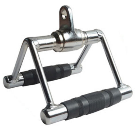 Poignée Double D en Fer Électroplaqué pour Machine à Câble - Accessoire Fitness Barre de Traction (1/4)