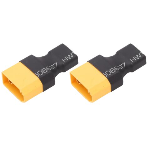 2 Pièces Adaptateur XT90 Mâle vers T Femelle Standard pour Modèles RC Voiture Avion Bateau (1/5)