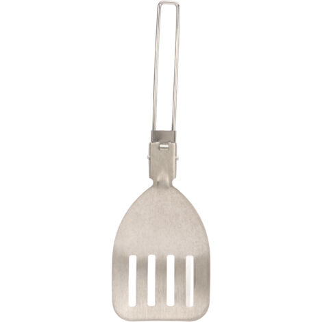 Spatule pliante en acier inoxydable, design léger et portable pour cuisson en plein air et camping (1/5)