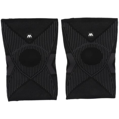 Genouillère de Soutien Respirante Noire en Nylon Élastique - Paire Unique pour Sport et Fitness Taille XL (1/5)